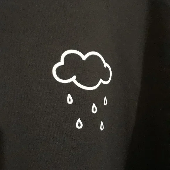 Rain Cloud Print Sweatshirt Black - Picture 5 of 5